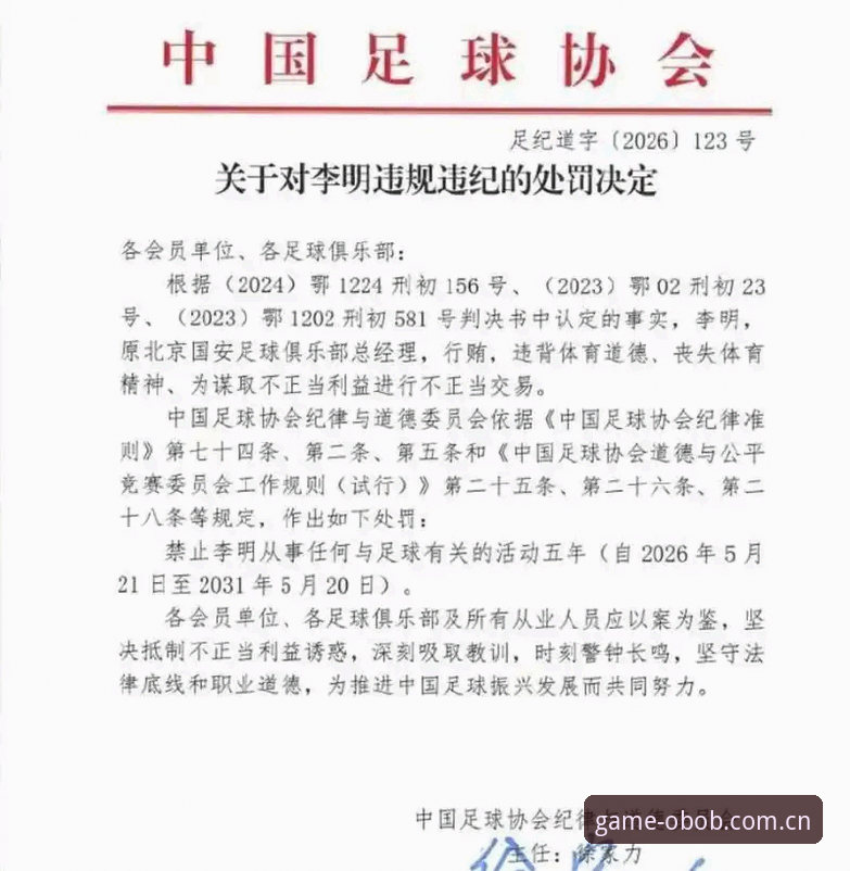 中国OBOB体育平台使用指南 揭秘足协第三批禁足名单:65人遭重罚背后的真相